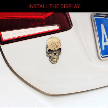 Three-dimensional Devil Skull Metal Car Sticker (Titanium Color) - In Car by buy2fix | Online Shopping UK | buy2fix