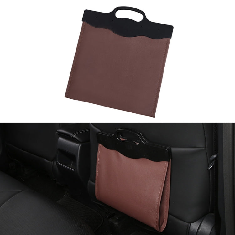 Car Multi-functional Hanging Front Trash Can with LED Light, 32 x 28cm (Coffee) - In Car by buy2fix | Online Shopping UK | buy2fix