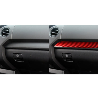 3 PCS / Set Carbon Fiber Car Center Console Strip Decorative Sticker for Toyota Tundra 2014-2018,Left Drive (Red) - In Car by buy2fix | Online Shopping UK | buy2fix