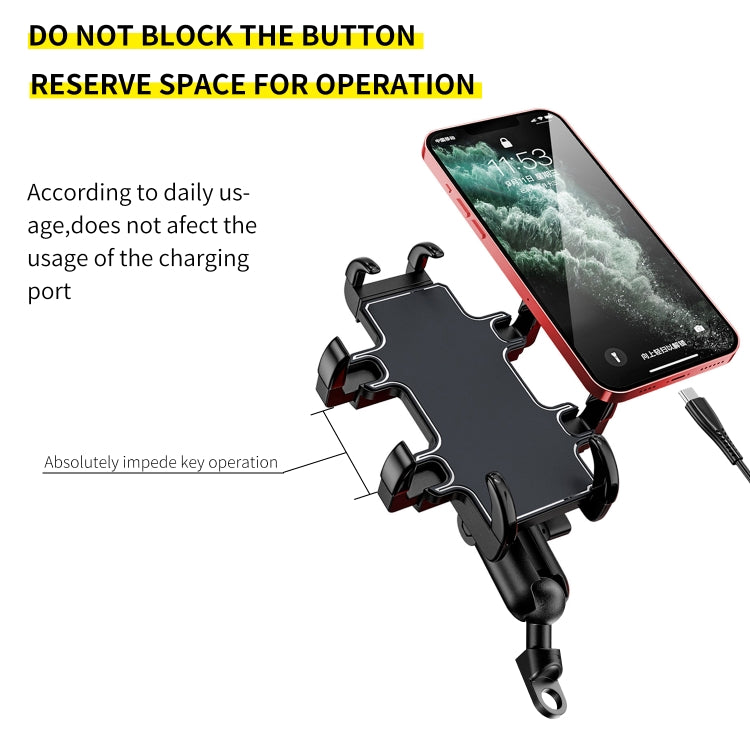 CS-1722A2 Motorcycle Rear Mirror Octopus Aluminum Alloy Phone Holder - In Car by buy2fix | Online Shopping UK | buy2fix