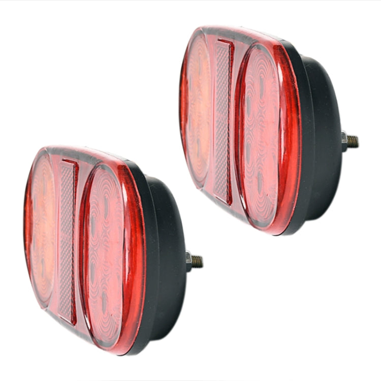 2 PCS 12-24V 14LED Car Oval Tail Light Side Lamp - In Car by buy2fix | Online Shopping UK | buy2fix