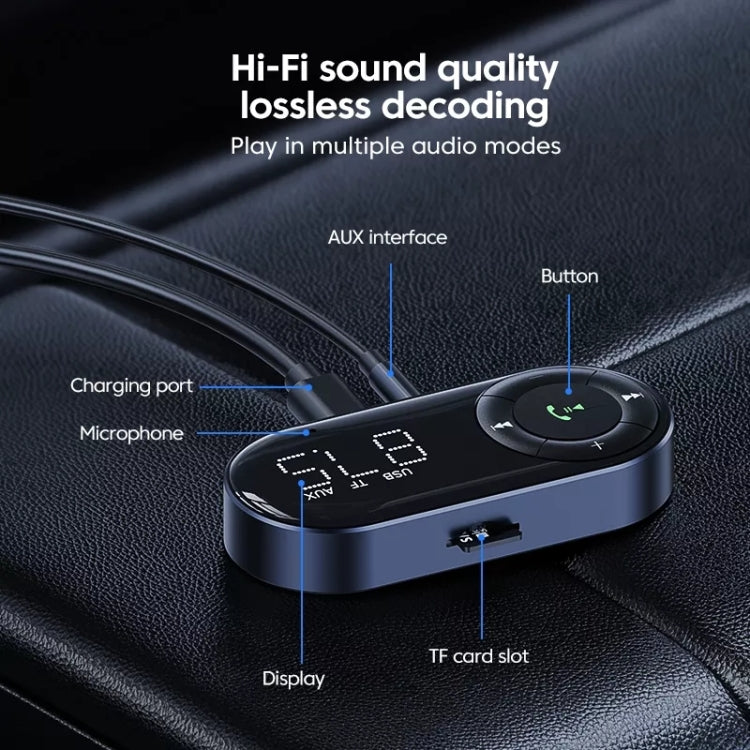 Car Bluetooth 5.2 Audio Receiver Support Wireless Calling - Bluetooth Adapters by buy2fix | Online Shopping UK | buy2fix