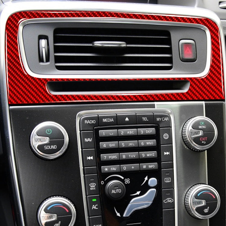 Car Central Control Air Outlet Decorative Sticker for Volvo V60 2010-2017, Left and Right Drive(Red) - In Car by buy2fix | Online Shopping UK | buy2fix