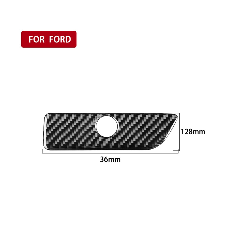 Car Carbon Fiber Storage Box Handle Decorative Sticker for Ford Explorer 2013-2019, Left Drive - In Car by buy2fix | Online Shopping UK | buy2fix