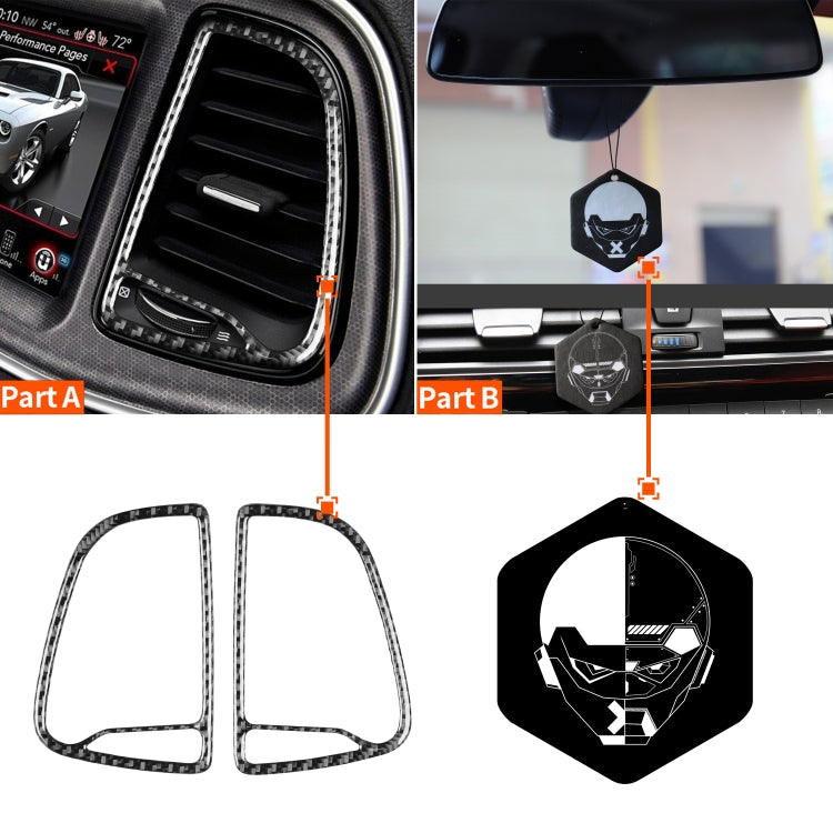 Carbon Fiber Car Instrument Middle Air Outlet Decorative Sticker for Dodge Challenger 2015 to Now, Left Driving -  by buy2fix | Online Shopping UK | buy2fix