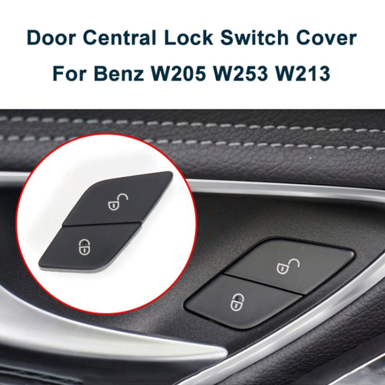 For Mercedes-Benz E-Class 2016-2021 Left Driving Car Right Side Door Lock Switch Buttons 2059055251(Black) - In Car by buy2fix | Online Shopping UK | buy2fix