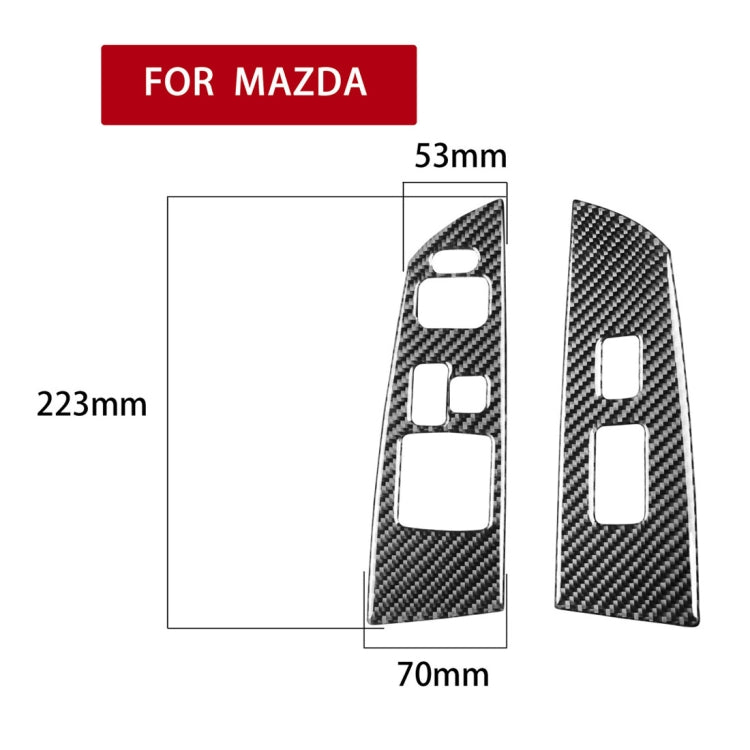 2 PCS Car Carbon Fiber Left and Right Lifting Panel Decorative Sticker for Mazda RX8 2004-2008, Left Drive High-configured -  by buy2fix | Online Shopping UK | buy2fix