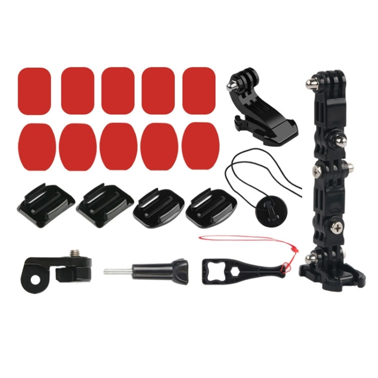 Cycling Helmet Adhesive Multi-Joint Arm Fixed Mount Set with J-Hook Buckle Mount & Adapter & Screw for DJI Osmo Action, GoPro HERO10 Black /9 Black / HERO8 Black /7 /6 /5 /5 Session /4 Session /4 /3+ /3 /2 /1, Xiaoyi and Other Action Cameras - DJI & GoPro Accessories by buy2fix | Online Shopping UK | buy2fix