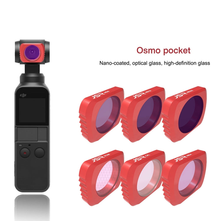 6 in 1 HD Slim ND4 & ND8  & ND16 & ND32 & CPL & ATSR Lens Filter for DJI OSMO Pocket - Lens Accessories by JSR | Online Shopping UK | buy2fix