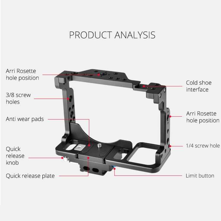 YELANGU C15-A YLG0711A-A01 Video Camera Cage Stabilizer for Nikon Z6 / Z7 (Black) - Camera Accessories by YELANGU | Online Shopping UK | buy2fix