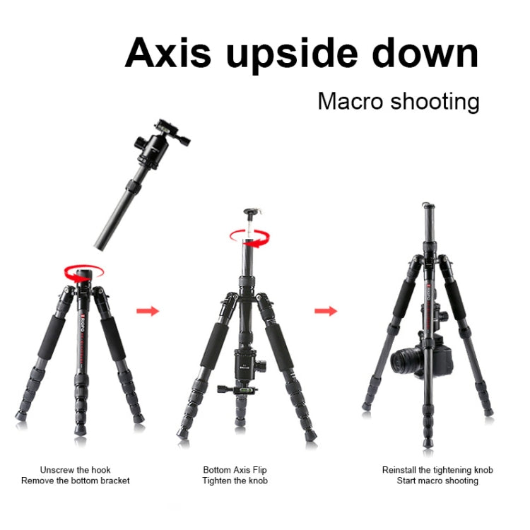 TRIOPO T259G+Q2 Adjustable Portable Carbon Fiber Tripod with Q-2 Ball Head for SLR Camera - Tripods by TRIOPO | Online Shopping UK | buy2fix