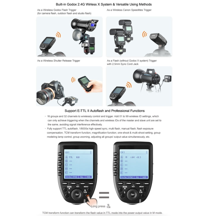 Godox Xpro-N TTL Wireless Flash Trigger for Nikon (Black) - Camera Accessories by Godox | Online Shopping UK | buy2fix