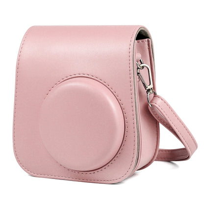 Solid Color Full Body Camera Leather Case Bag with Strap for FUJIFILM Instax mini 11 (Pink) - Camera Accessories by buy2fix | Online Shopping UK | buy2fix