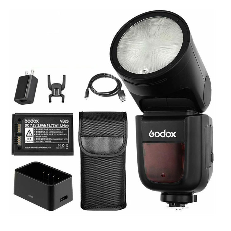 Godox V1O Round Head TTL Flash Speedlite for Olympus (Black) - Camera Accessories by Godox | Online Shopping UK | buy2fix