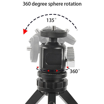 BEXIN HK25 Aluminum Alloy Cold Shoe Tripod Adapter Ball Head (Black) - Tripod Heads by BEXIN | Online Shopping UK | buy2fix