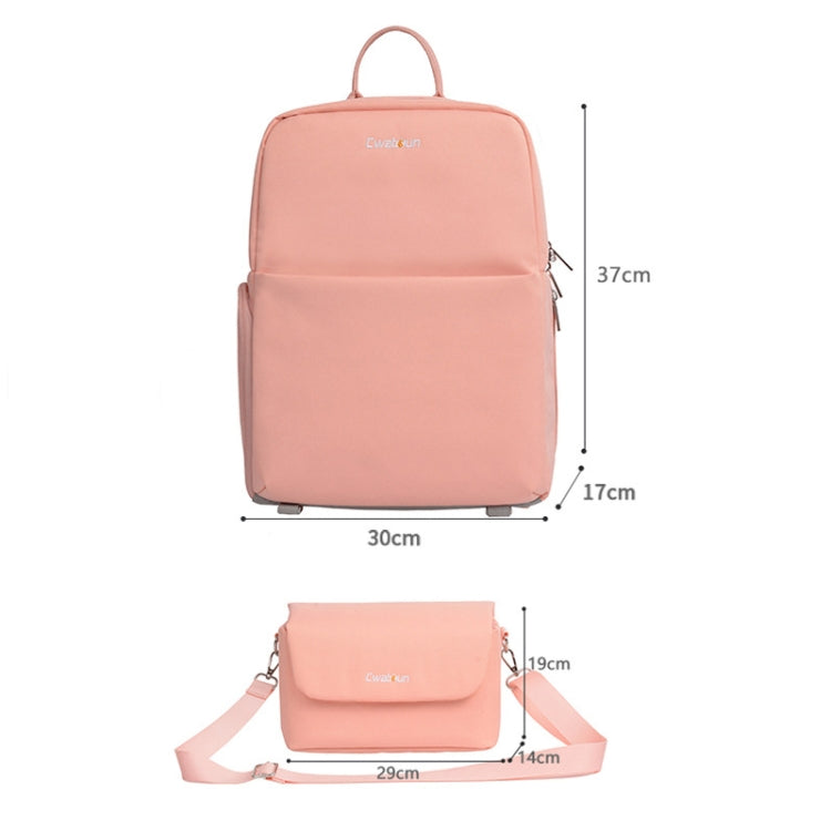 CADeN Camera Layered Laptop Backpacks Large Capacity Shockproof Bags, Size: 37 x 17 x 30cm (Pink) - Backpack by CADeN | Online Shopping UK | buy2fix