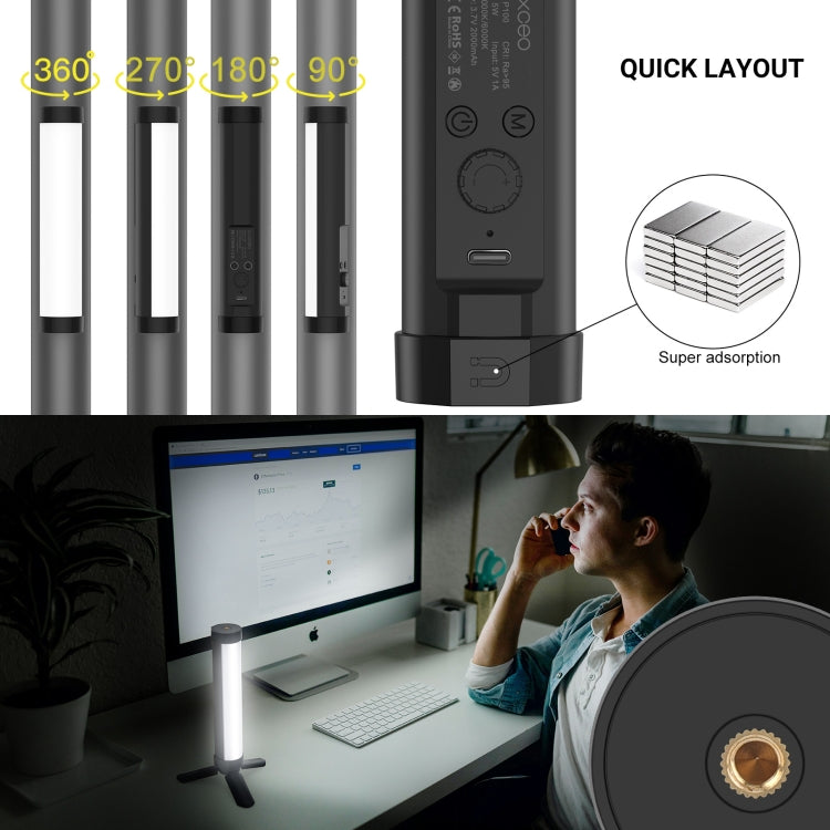 LUXCeO P100 RGB Photo Video Light Stick Handheld Fill Light with Remote Control -  by LUXCeO | Online Shopping UK | buy2fix