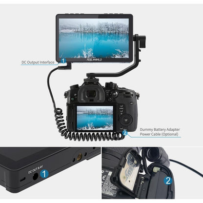 FEELWORLD F5 Pro V4 6 inch Touch Screen DSLR Camera Field Monitor 3D LUT 4K HDMI Input Output Tilt Arm - Camera Accessories by FEELWORLD | Online Shopping UK | buy2fix