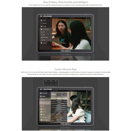 FEELWORLD LUT11S 10.1 inch Ultra High Bright 2000nit Touch Screen DSLR Camera Field Monitor, 3G-SDI 4K HDMI Input Output 1920 x 1200 IPS Panel(AU Plug) - On-camera Monitors by FEELWORLD | Online Shopping UK | buy2fix
