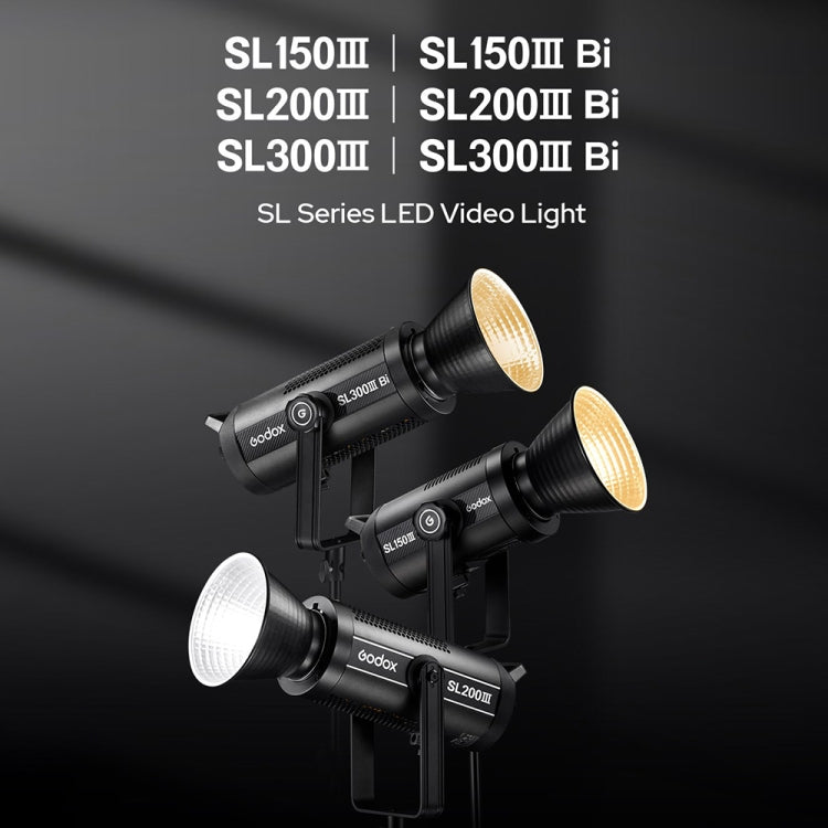 Godox SL150IIIBi 160W Bi-Color 2800K-6500K LED Video Light(EU Plug) - Shoe Mount Flashes by Godox | Online Shopping UK | buy2fix