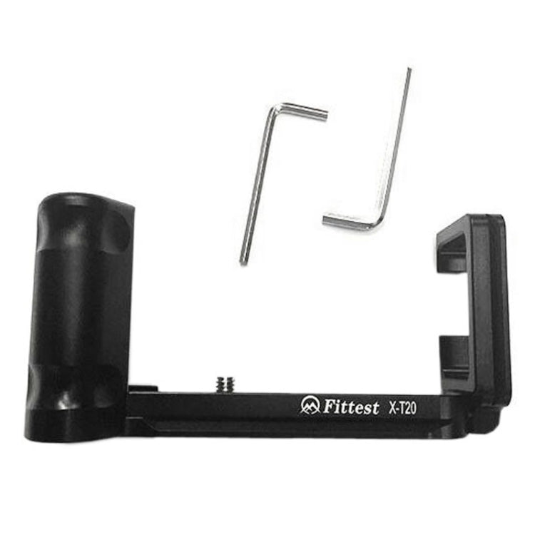 FITTEST X-T20 Vertical Shoot Quick Release L Plate Bracket Base Holder for FUJI X-T20 / X-T10 (Black) - L-Bracket by FITTEST | Online Shopping UK | buy2fix