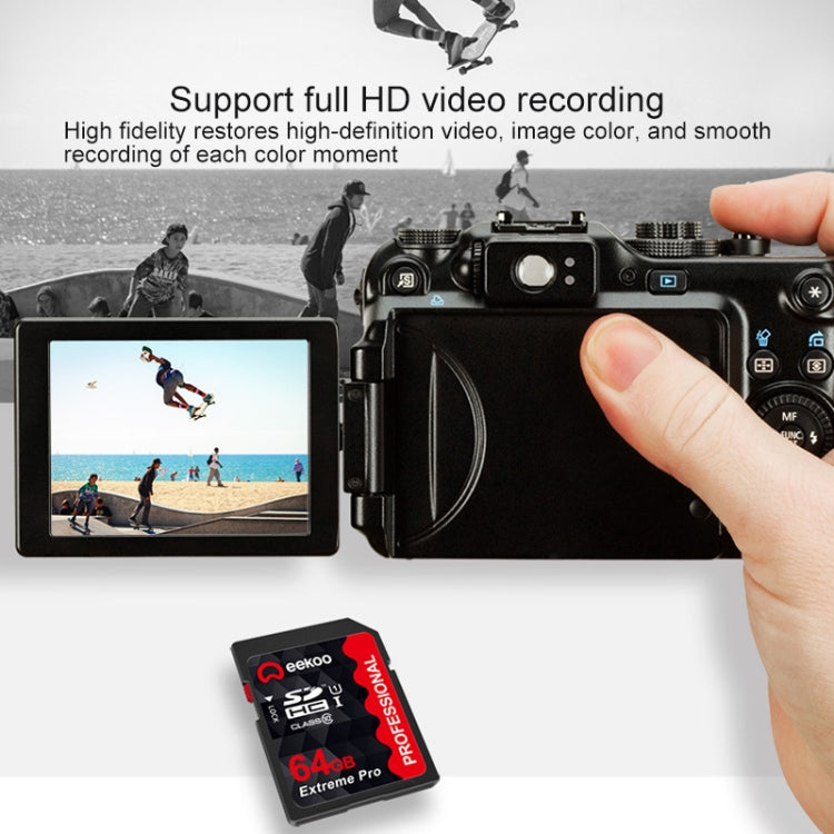 eekoo 64GB High Speed Class 10 SD Memory Card for All Digital Devices with SD Card Slot - SD Card by eekoo | Online Shopping UK | buy2fix