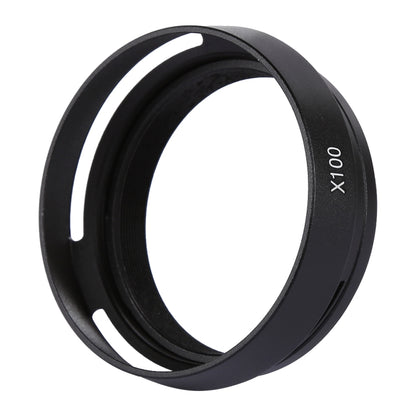 49mm Metal Vented Lens Hood for Fujifilm X100(Black) - Camera Accessories by buy2fix | Online Shopping UK | buy2fix