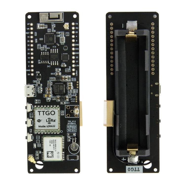 TTGO T-Beam ESP32 Bluetooth WiFi Module 433MHz GPS NEO-M8N LORA 32 Module with Antenna & 18650 Battery Holder - Module by TTGO | Online Shopping UK | buy2fix