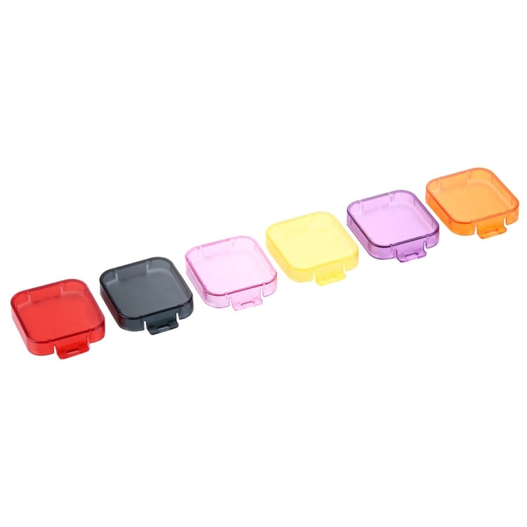 6 in 1 for GoPro HERO5 Sport Action Camera Professional Colorized Lens Filter(Red + Yellow + Purple + Pink + Orange + Grey) - DJI & GoPro Accessories by buy2fix | Online Shopping UK | buy2fix