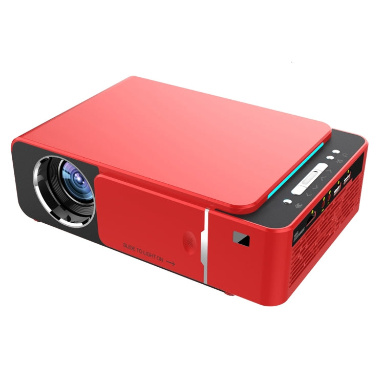 T6 2000ANSI Lumens 1080P LCD Mini Theater Projector, Phone Version, EU Plug(Red) - Consumer Electronics by buy2fix | Online Shopping UK | buy2fix