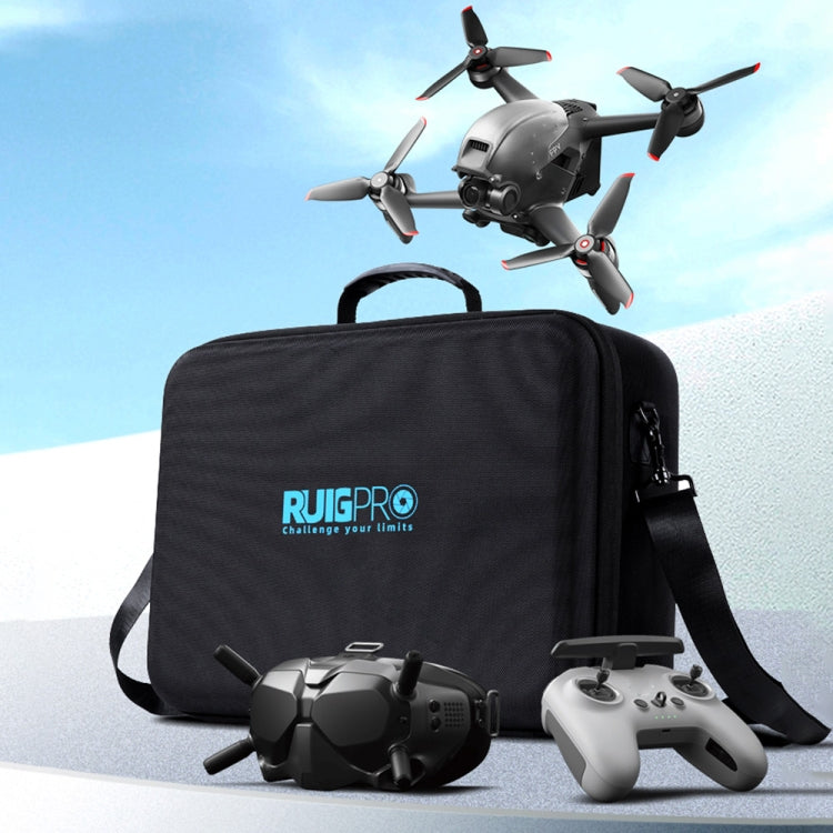 RUIGPRO for DJI FPV Portable Single Shoulder Storage Box Case Travel Carrying Bag(Black) - Case & Bags by RUIGPRO | Online Shopping UK | buy2fix