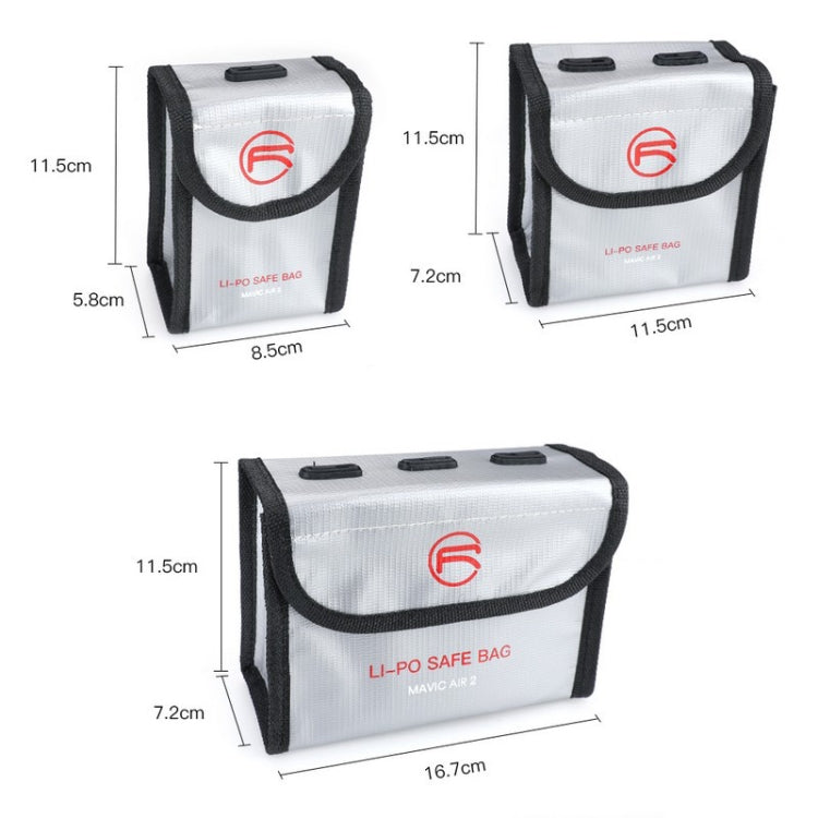 RCSTQ for DJI FPV Combo 3 x Batteries Li-Po Safe Explosion-proof Storage Bag(Silver) - DJI & GoPro Accessories by RCSTQ | Online Shopping UK | buy2fix