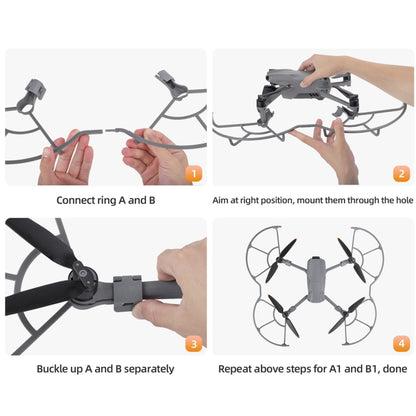 For DJI Air 3 Sunnylife KC680 Drone Propeller Protective Guard Anti-collision Ring (Grey) - Other by Sunnylife | Online Shopping UK | buy2fix