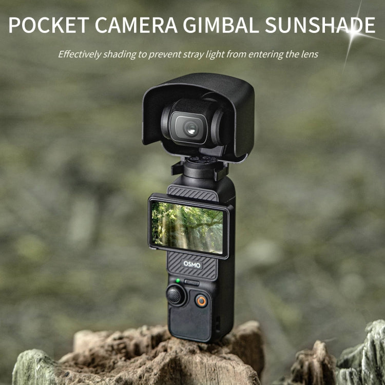 For DJI OSMO Pocket 3 STARTRC 2 in 1 Gimbal Camera Lens Cover Sunshade (Black) - Lens Accessories by STARTRC | Online Shopping UK | buy2fix