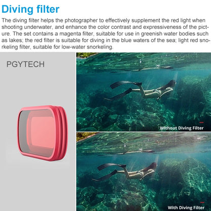 3 PCS PGYTECH P-18C-017 Profession Diving Lens Filter Suit for DJI Osmo Pocket - Lens Accessories by PGYTECH | Online Shopping UK | buy2fix