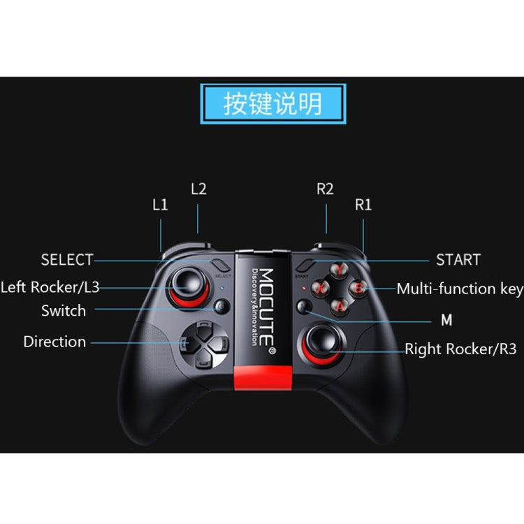 MOCUTE-054 Portable Bluetooth Wireless Game Controller with Phone Clip, for Android / iOS Devices / PC - Controller Gamepad by buy2fix | Online Shopping UK | buy2fix