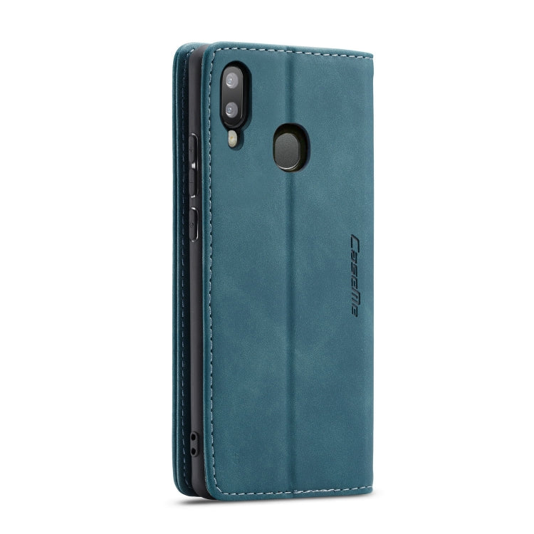 CaseMe-013 Multi-functional Retro Frosted Horizontal Flip Leather Case with Card Slot & Holder & Wallet For Galaxy A20e(Blue) - Galaxy Phone Cases by CaseMe | Online Shopping UK | buy2fix