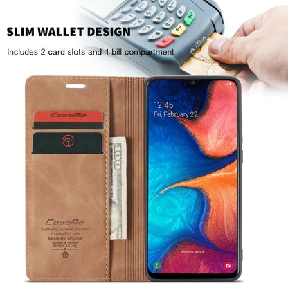 CaseMe-013 Multi-functional Retro Frosted Horizontal Flip Leather Case with Card Slot & Holder & Wallet For Galaxy A20e(Brown) - Galaxy Phone Cases by CaseMe | Online Shopping UK | buy2fix