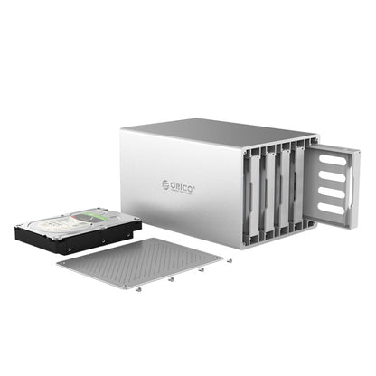 ORICO Honeycomb Series WS500U3 SATA 3.5 inch USB 3.0 5 Bays Aluminum Alloy HDD / SSD Enclosure, The Maximum Support Capacity: 50TB - HDD Enclosure by ORICO | Online Shopping UK | buy2fix