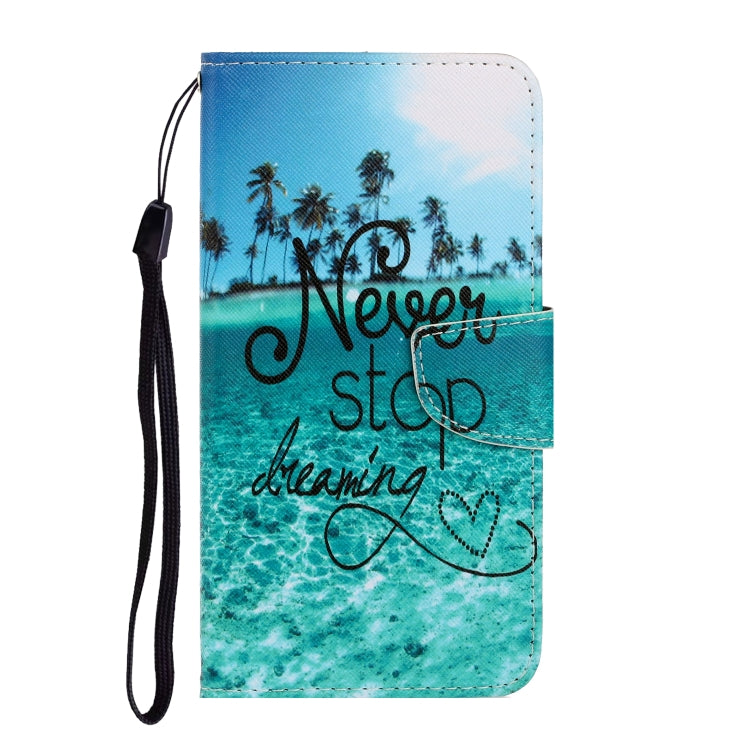 Colored Drawing Horizontal Flip Leather Case with Holder & Card Slot & Wallet For Huawei P Smart 2021 / Y7a(Blue Coconut Grove) - Huawei Cases by idewei | Online Shopping UK | buy2fix