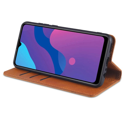 For OPPO A15 AZNS Magnetic Calf Texture Horizontal Flip Leather Case with Card Slots & Holder & Wallet(Dark Brown) - OPPO Cases by AZNS | Online Shopping UK | buy2fix