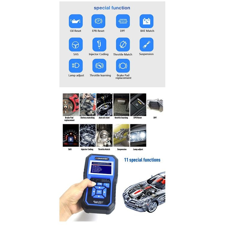 KONNWEI KW450 Car 2.8 inch TFT Color Screen Battery Tester Support 2 Languages / System  XP WIN7 WIN8 WIN10 - Code Readers & Scan Tools by KONNWEI | Online Shopping UK | buy2fix