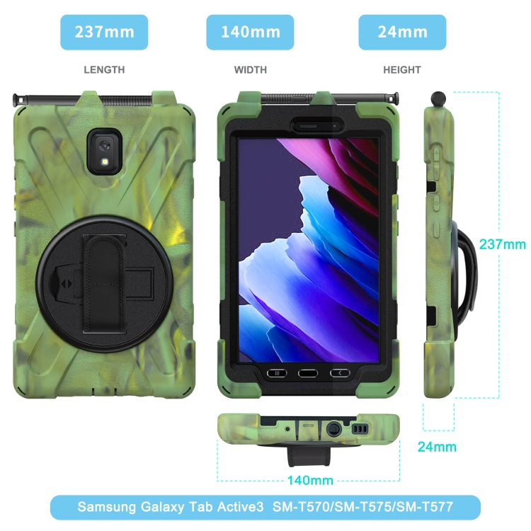 For Samsung Galaxy Tab active 3 T570 / T575 8.0 Shockproof Colorful Silicone + PC Protective Case with Holder & Shoulder Strap & Hand Strap(Camouflage) - Other Galaxy Tab PC by buy2fix | Online Shopping UK | buy2fix