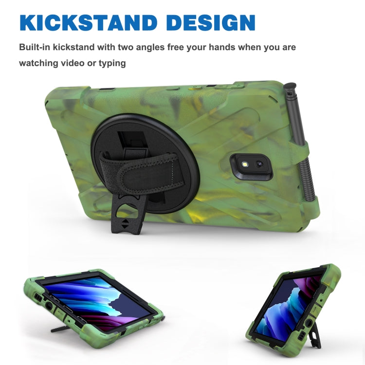 For Samsung Galaxy Tab active 3 T570 / T575 8.0 Shockproof Colorful Silicone + PC Protective Case with Holder & Shoulder Strap & Hand Strap(Camouflage) - Other Galaxy Tab PC by buy2fix | Online Shopping UK | buy2fix