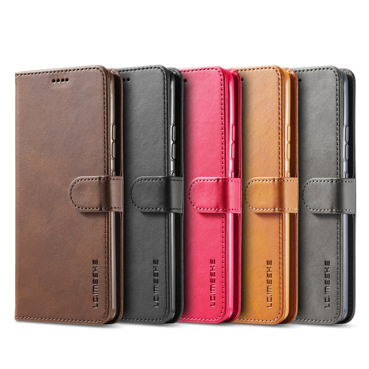 For Samsung Galaxy S21 5G LC.IMEEKE Calf Texture Horizontal Flip Leather Case with Holder & Card Slots & Wallet(Brown) - Galaxy S21 5G Cases by LC.IMEEKE | Online Shopping UK | buy2fix