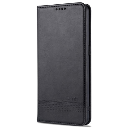 For Oppo Reno5 5G AZNS Magnetic Calf Texture Horizontal Flip Leather Case with Card Slots & Holder & Wallet(Black) - OPPO & vivo Accessories by AZNS | Online Shopping UK | buy2fix