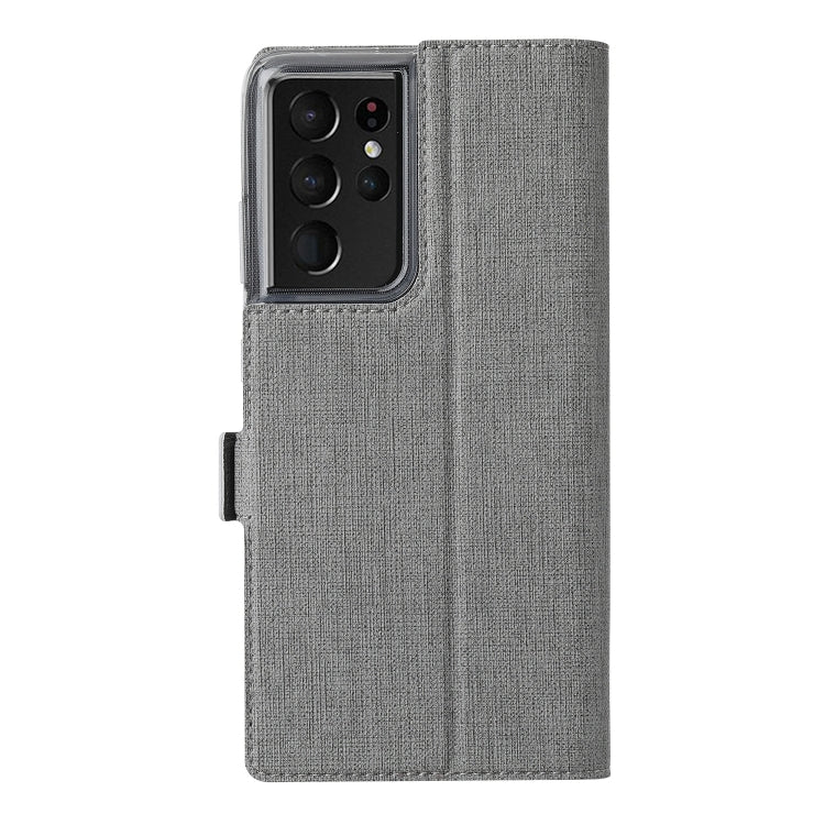 For Samsung Galaxy S21 Ultra 5G ViLi K Series Shockproof TPU + PU Leather Magnetic Buckle Horizontal Flip Case with Card Slots & Wallet & Holder(Grey) - Galaxy S21 Ultra 5G Cases by ViLi | Online Shopping UK | buy2fix