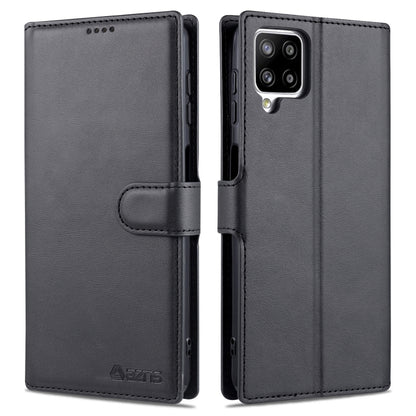 For Samsung Galaxy A12 AZNS Calf Texture Horizontal Flip Leather Case with Holder & Card Slots & Wallet & Photo Frame(Black) - Galaxy Phone Cases by AZNS | Online Shopping UK | buy2fix