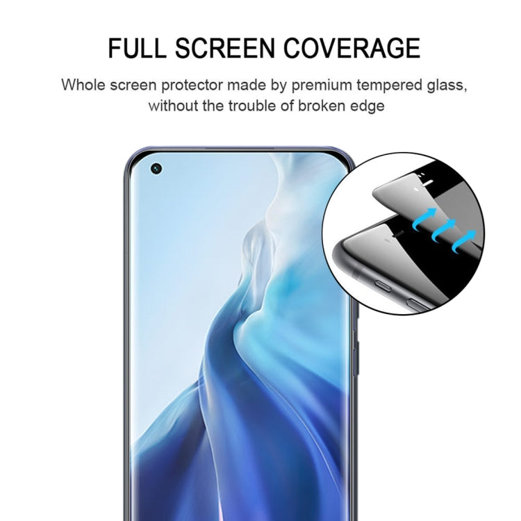 For Xiaomi Mi 11 / 11 Ultra (Edge Glue) 9H HD 3D Curved Edge Tempered Glass Film(Black) - Xiaomi Accessories by buy2fix | Online Shopping UK | buy2fix