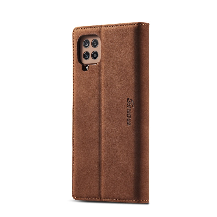 For Samsung Galaxy A12 Forwenw F1 Series Matte Strong Magnetism Horizontal Flip Leather Case with Holder & Card Slots & Wallet & Photo Frame(Brown) - Galaxy Phone Cases by Forwenw | Online Shopping UK | buy2fix